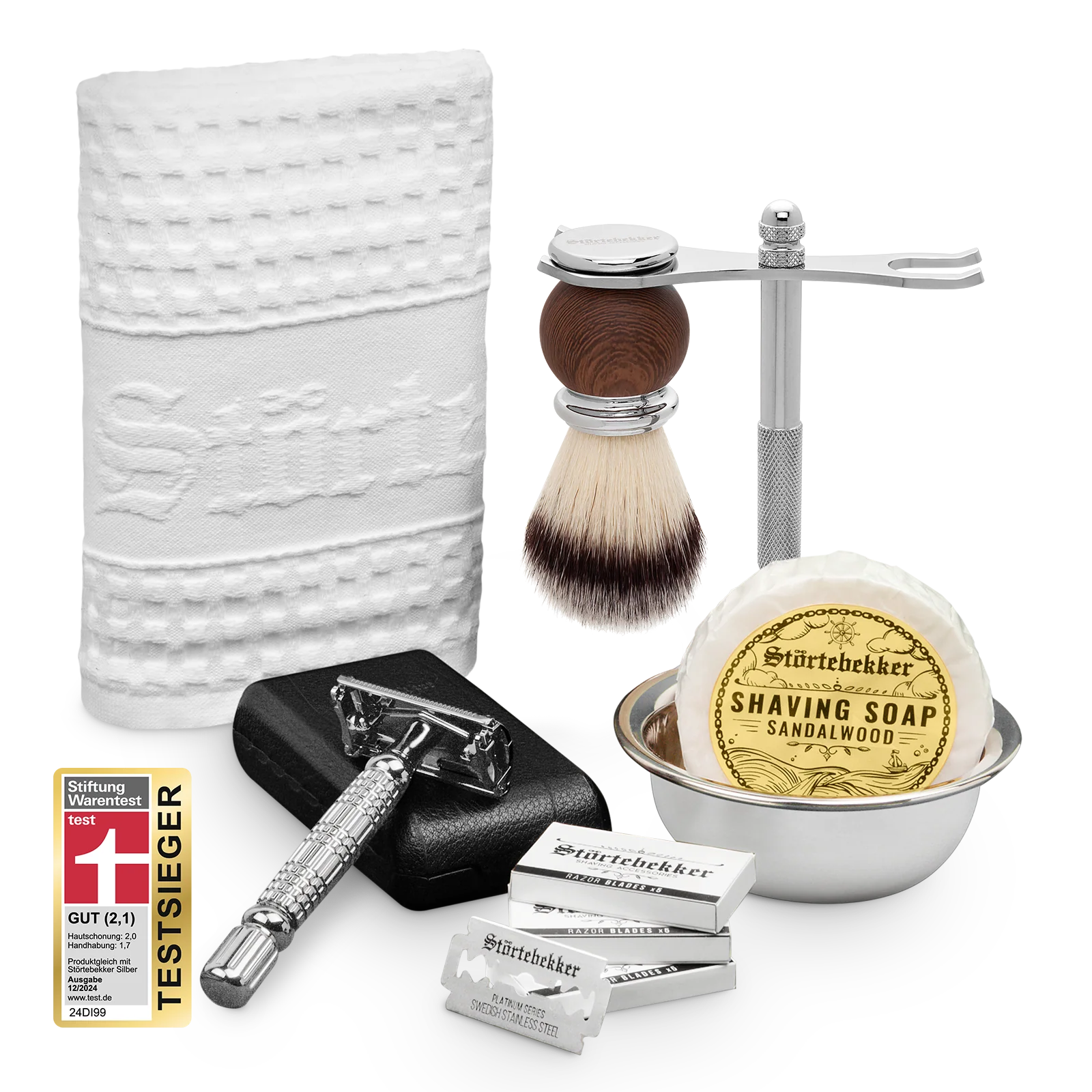 Genießer Set - Rasierhobel 'Hamburg' Silber - Image 8