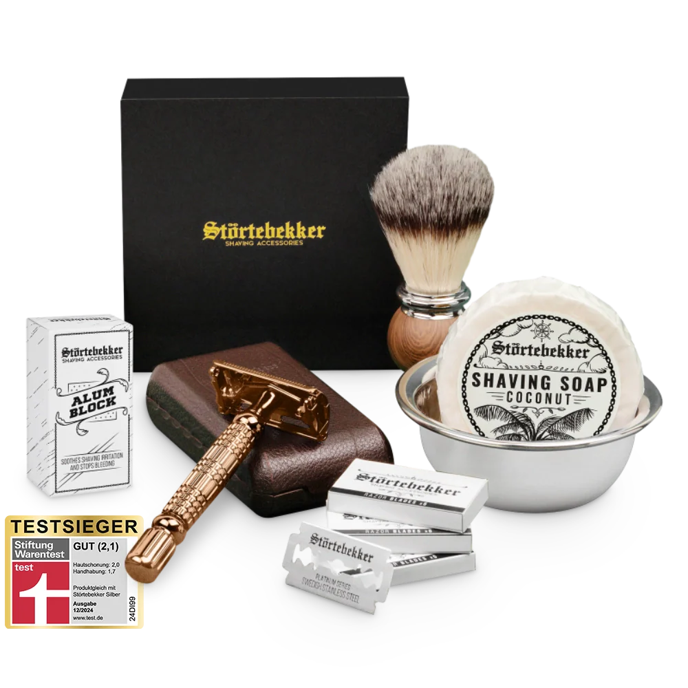 Rasierset - Rasierhobel 'Hamburg' Rosé - Gold - Image 12