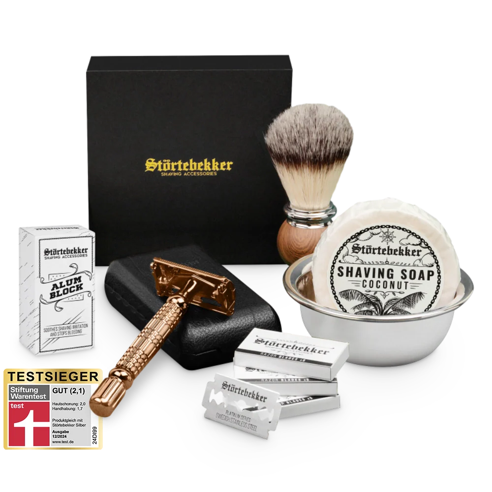 Rasierset - Rasierhobel 'Hamburg' Rosé - Gold - Image 15
