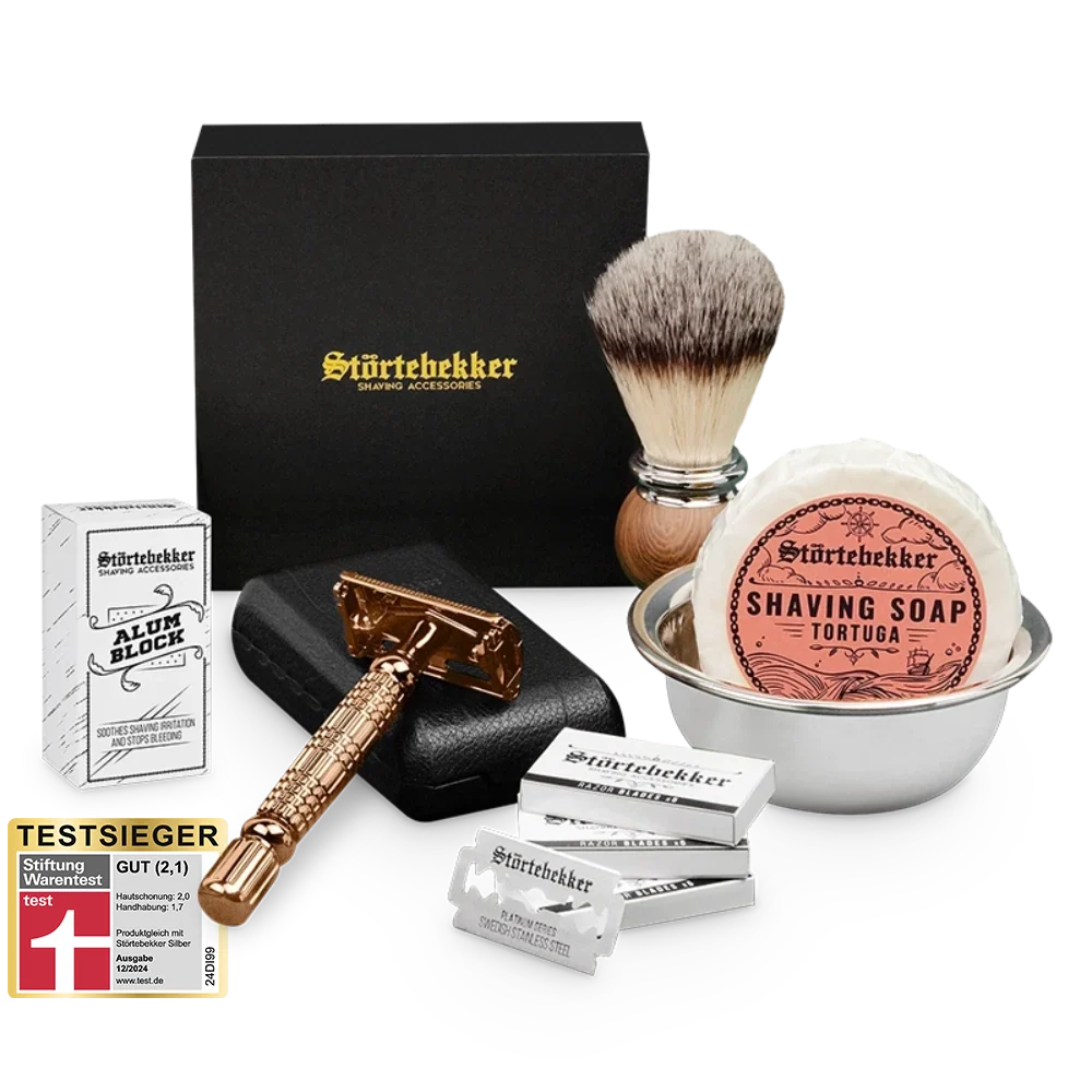 Rasierset - Rasierhobel 'Hamburg' Rosé - Gold - Image 17