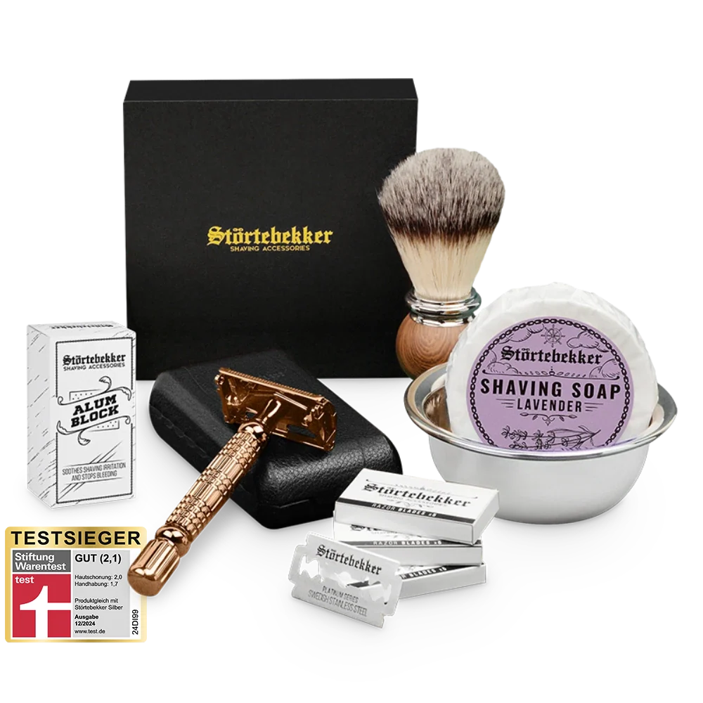 Rasierset - Rasierhobel 'Hamburg' Rosé - Gold - Image 22