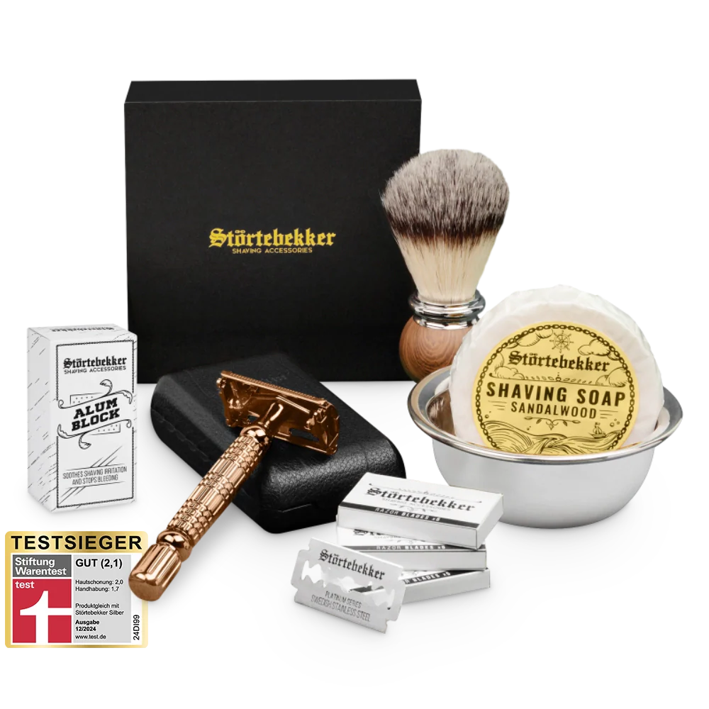 Rasierset - Rasierhobel 'Hamburg' Rosé - Gold - Image 9