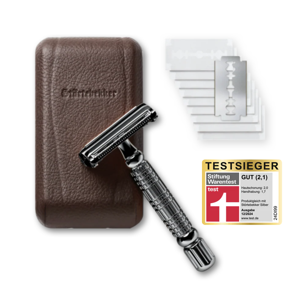 Rasurpflege Set Premium - Rasierhobel 'Hamburg' Schwarz - Image 6