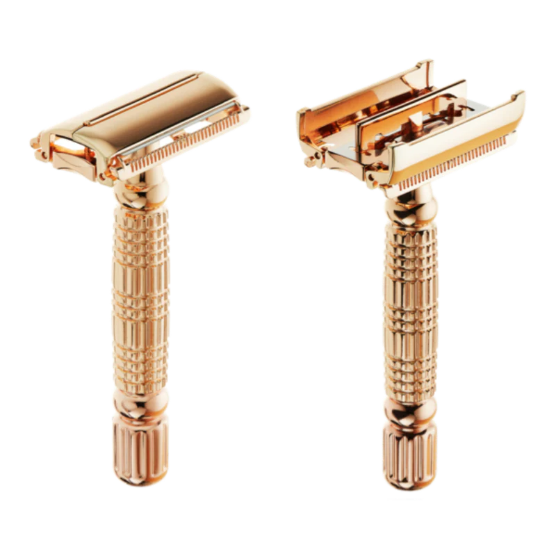 Shower & Shave Essential Set - Rasierhobel 'Hamburg' Rosé - Gold - Image 3